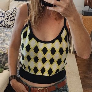 Maeve argyle cropped sweater Medium